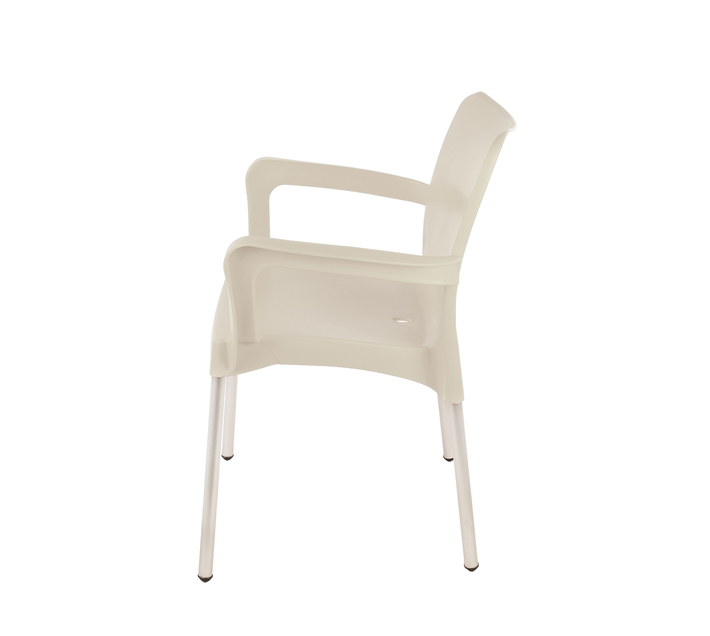 Heavy Duty Bistro Chair with Armrests BEIGE Makro