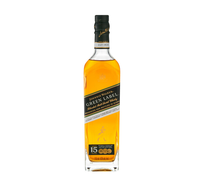 Johnnie Walker Green Label Scotch Whisky (1 x 750 ml)