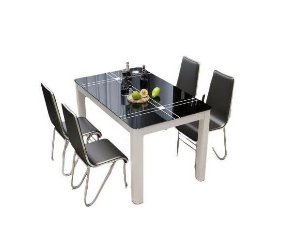 Tempered Glass Dining Table, With 4 Chairs Makro