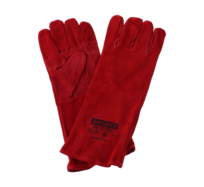 Chef & Co Oven Mitts leather Red 