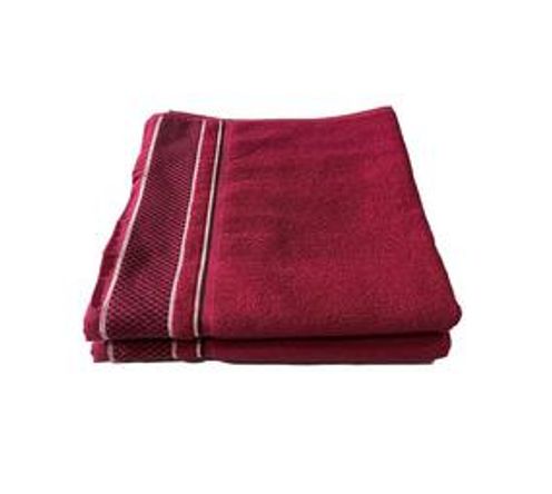 FMF 2 Pack Dobby Bath Towel 70 x 145cm - Pink