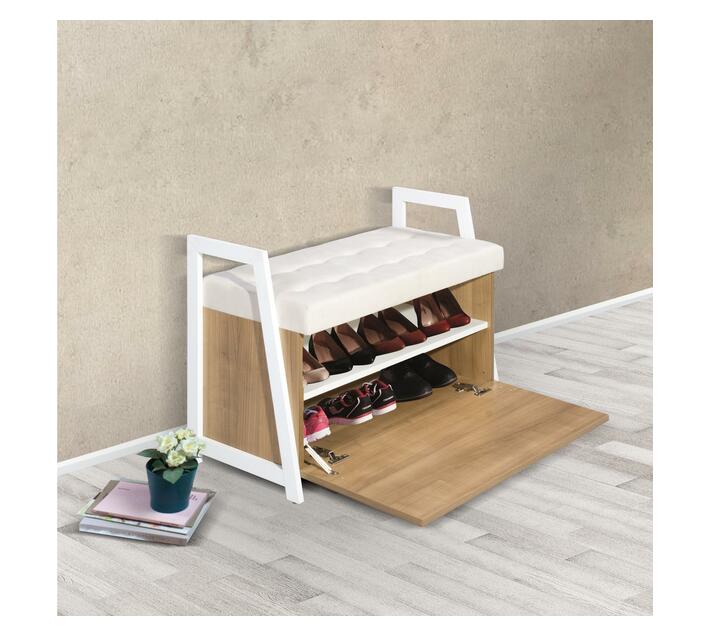 Ofis Bazaar Entryway Shoe Bench with 2 Shelves Marbella