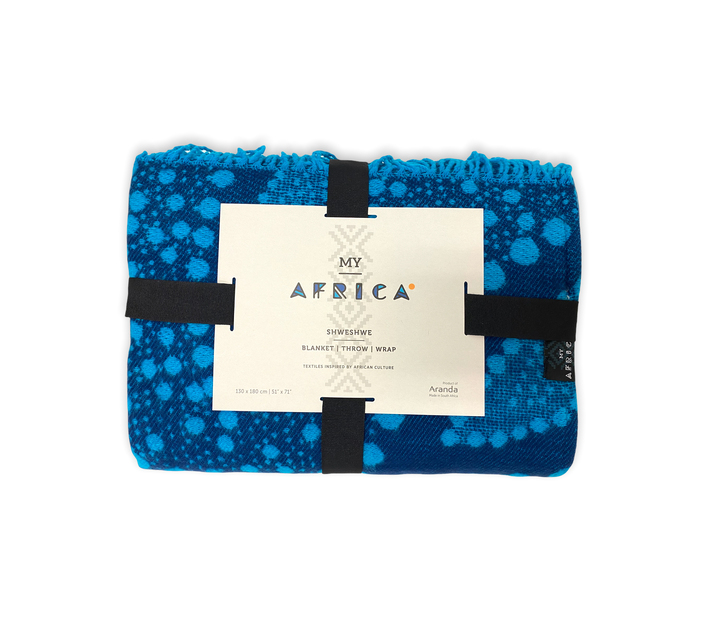 Aranda My Africa Zulu Beads Blanket Throw Royal/Aquamarine Makro