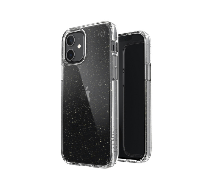 Speck Presidio Perfect Clear Glitter Case with Glitter - Apple iPhone 12/ iPhone 12 Pro (Clear)