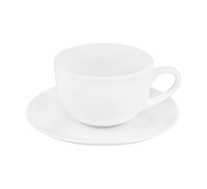 Basic White 8Piece Tea Cup and Saucer Set Makro