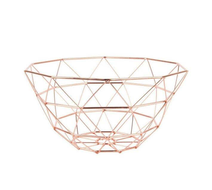 Decorative Nordic Style Storage Basket Rose Gold Makro