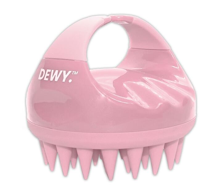 Dewy - Shampoo Brush / Hair Scalp Massager / Shower Brush - Silicone (Pink)