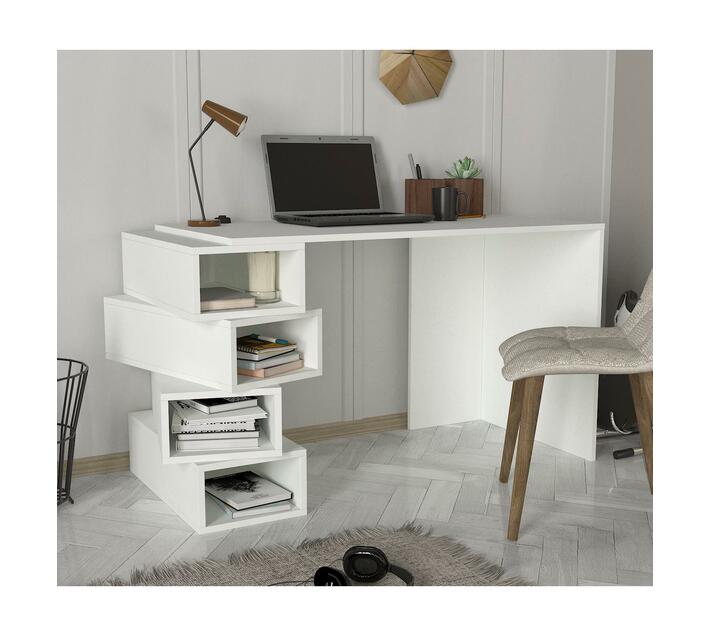 Hazlo Jenga Office Study Desk Cube Storage Office Desk White Makro