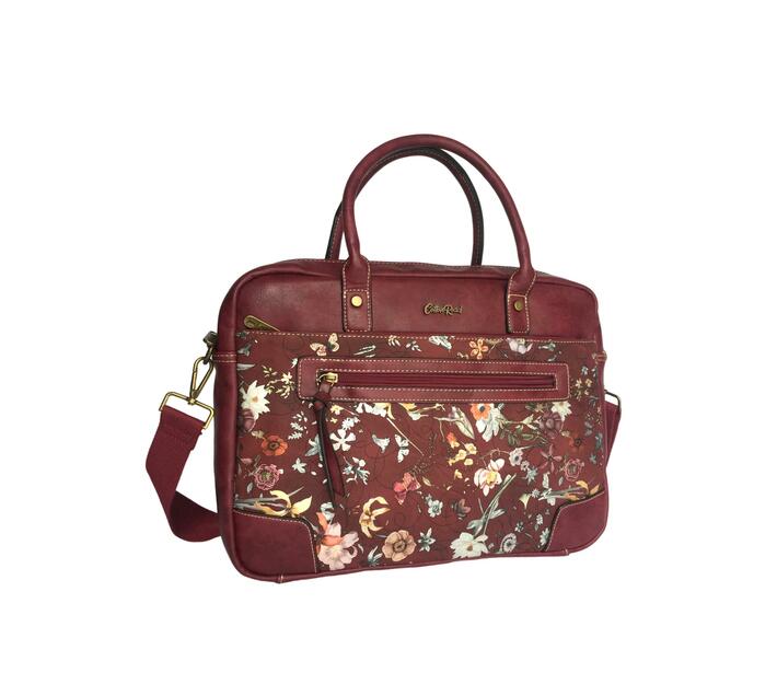 Women Floral Laptop Bag Maroon Makro