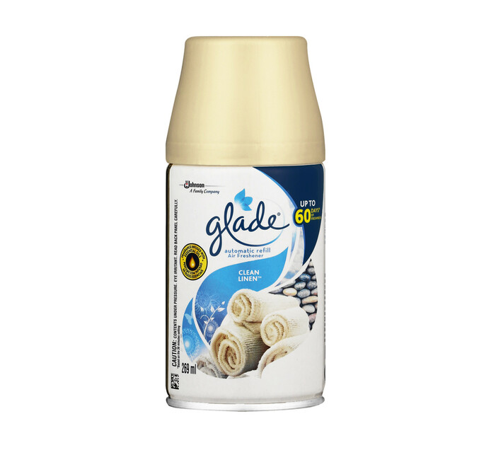 Glade Auto Air Freshener Refill Clean Linen (1 x 269ml) Liquids APC All Purpose Cleaners