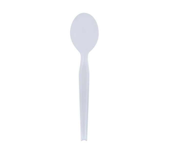 ARO Plastic Large High Spec Dessert Spoons White (1 x 50's) Makro