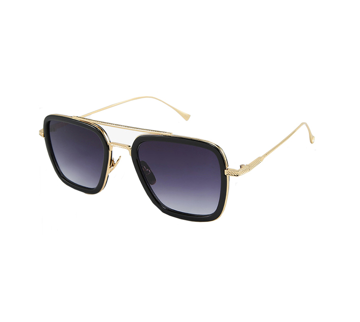 Dubery High Quality Men`s Polarized Sunglasses - Black & Gold