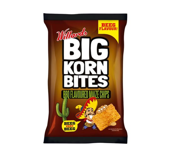 Willards Big Korn Bites BBQ (18 x 120g)
