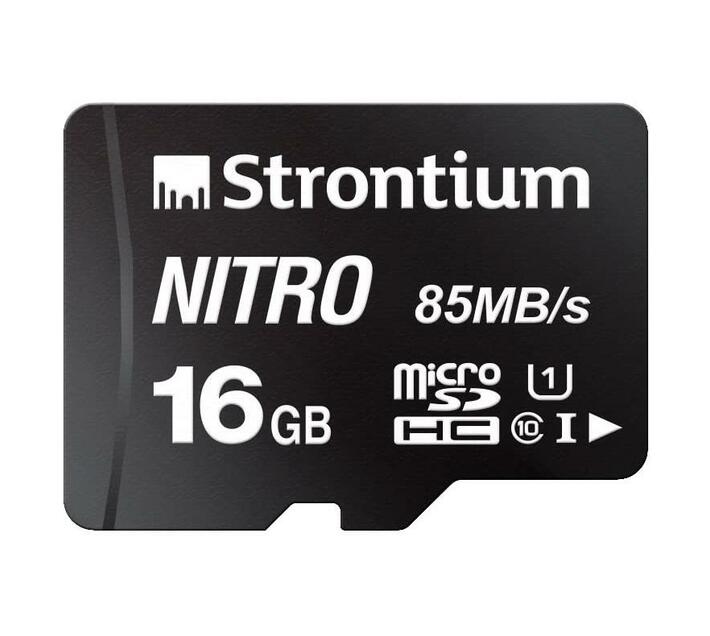 Strontium 16GB Nitro MicroSD Card 85MB/s With Adapter