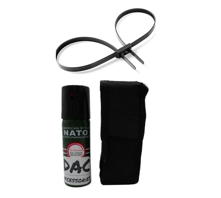 DAC Accessories Heavy Duty Nylon Flexi Cuffs & 60ml Pepper Spray Makro