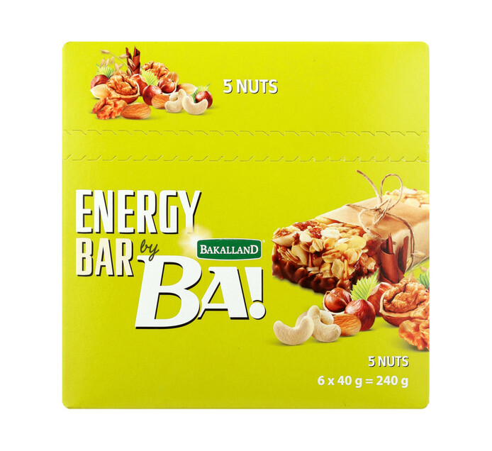 Bakalland Energy Bars Mix Nuts (1 x 6's) Makro