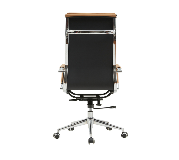 Studio Padded PU Tan Office Chair Makro