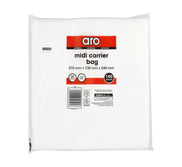 ARO Midi Carrier Bag White Virgin (1 x 100's)