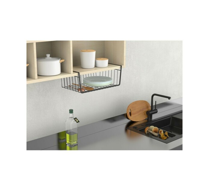 PRIMARIES WIRE SHELF STORAGE BASKET BLK Makro