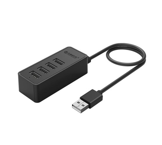 Orico 4 Port USB2.0 Hub Black|Micro USB Power Adapter Not Included