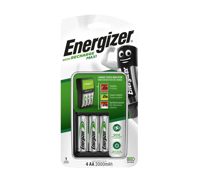 Energizer Maxi Charger with 4 x AA Batteries 