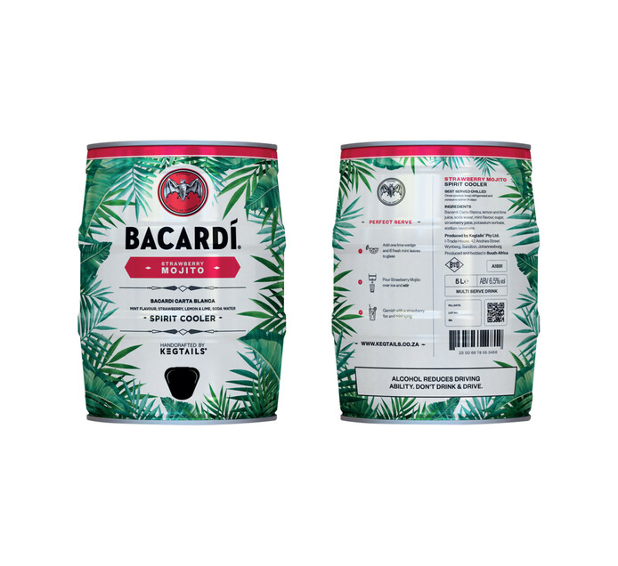 Bacardi Strawberry Mojto Keg (1 x 5l) Makro
