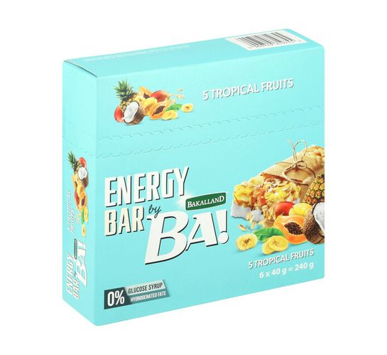 Bakalland Energy Bars 5 Tropical Fruit (1 x 6's)