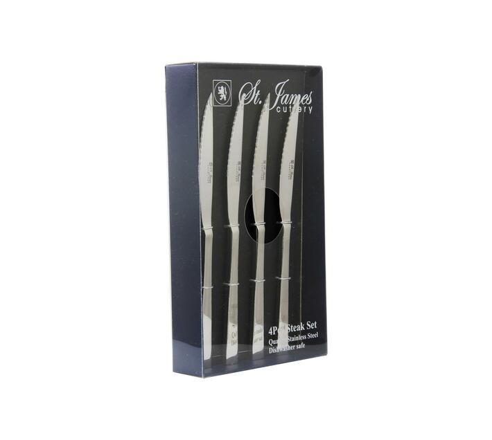 St James Kensington Cutlery - 4pc Steak Knives Gift Box Set