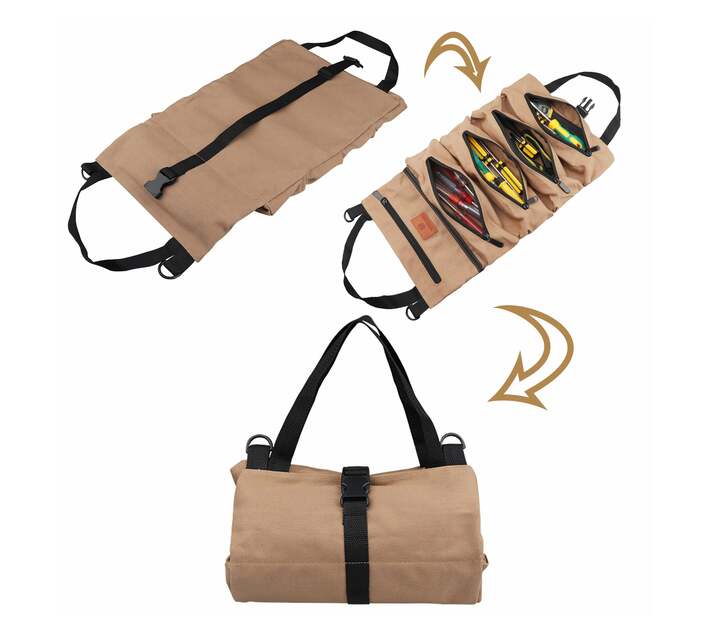 Roll Up Canvas Tool Storage Bag Makro