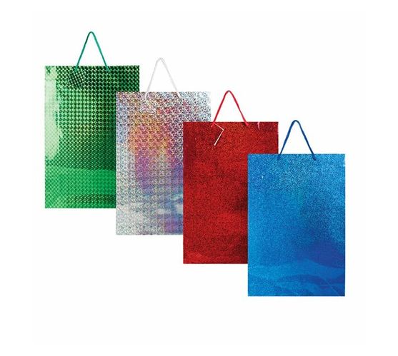 Gift Bag Gloss Hologram Jumbo 33 x 45.7cm (Pack of 4)