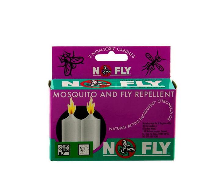 2 Pack No Fly Citronella Candles 12cm Makro
