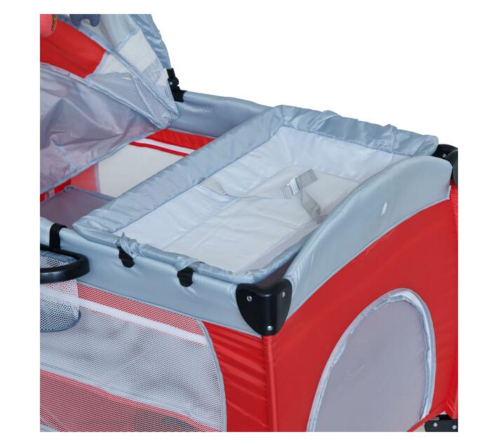 Baneen Baby Cot Crib with Diaper Changer, Net, Toys, Canopy, Wheels and