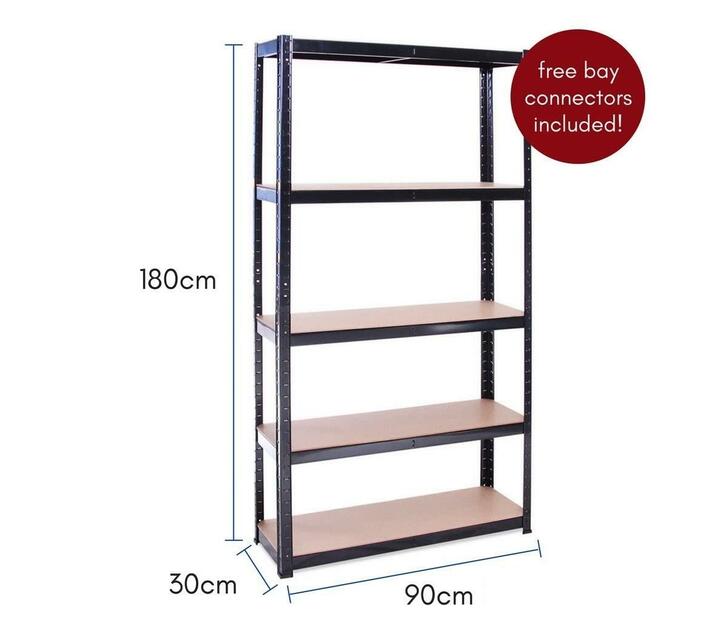 G Rack 2 Units of 5 Tier Shelf Steel Shelving Galvanised & Painted Makro