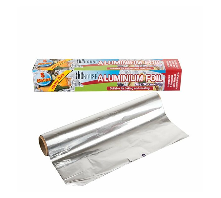 Heavy Duty Aluminium Foil - 30cm Wide x 5m Long (2 Pack)