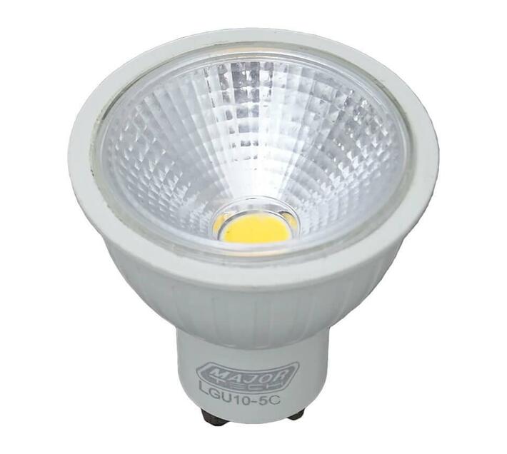 5W COB Cool White GU10 LED Lamp (Pack of 10) - Major Tech (LGU10-5C)