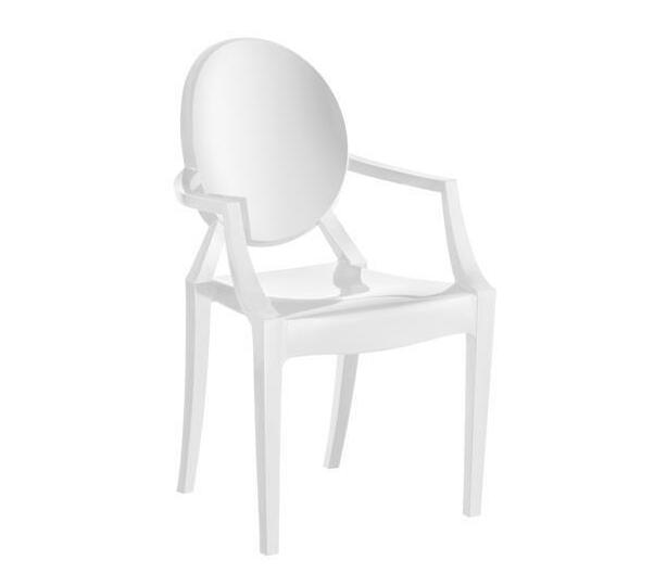 Kalisto Ghost Chair White Visitors, White Ghost Chair