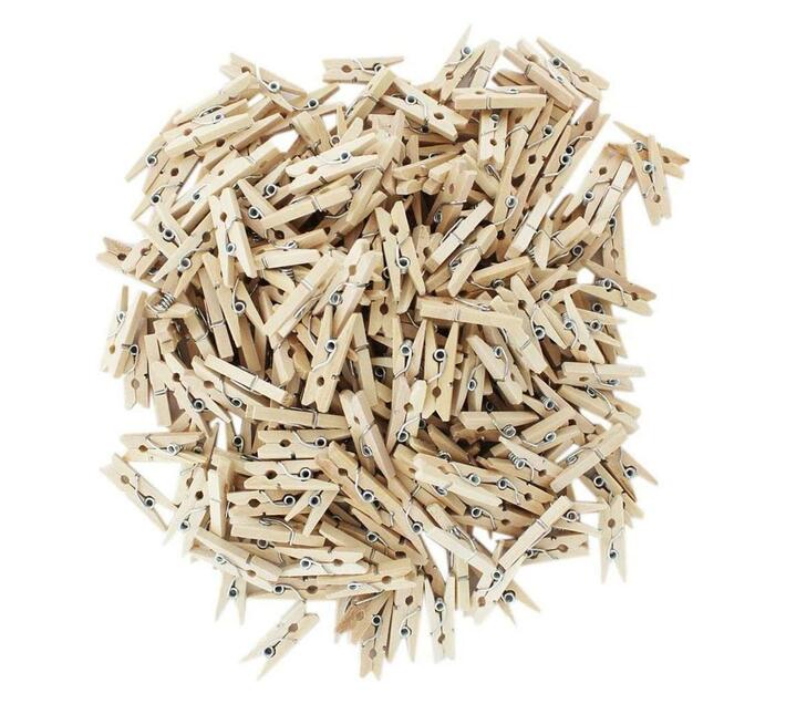 Papermania Mini Wooden Peg, Pack of 50, Brown Makro