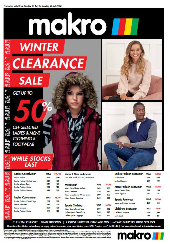 Winter Clearance Clothing