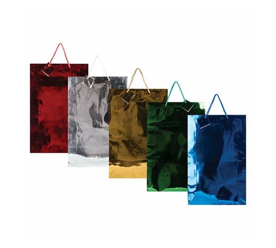 Metallic Paper Gift Bags Jumbo 33cm x 45cm (Pack of 5)