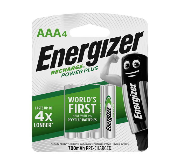 Energizer AAA NIMH Batteries 4-Pack 