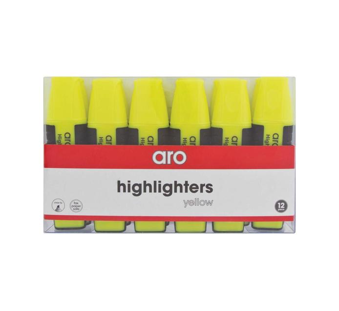 ARO Highlighters Yellow 12-Pack 