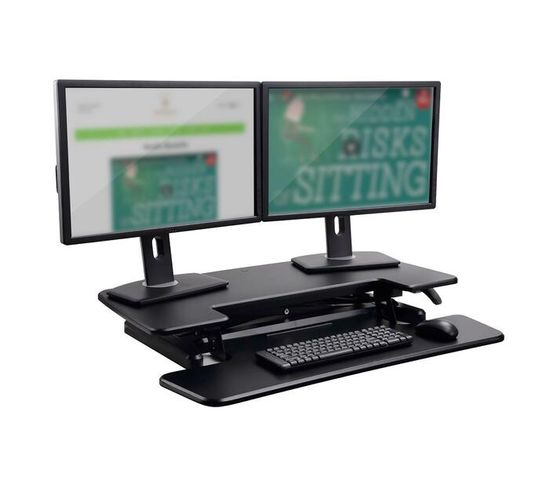 X-COVE Sit-Stand Standing Desk Converter (Black)