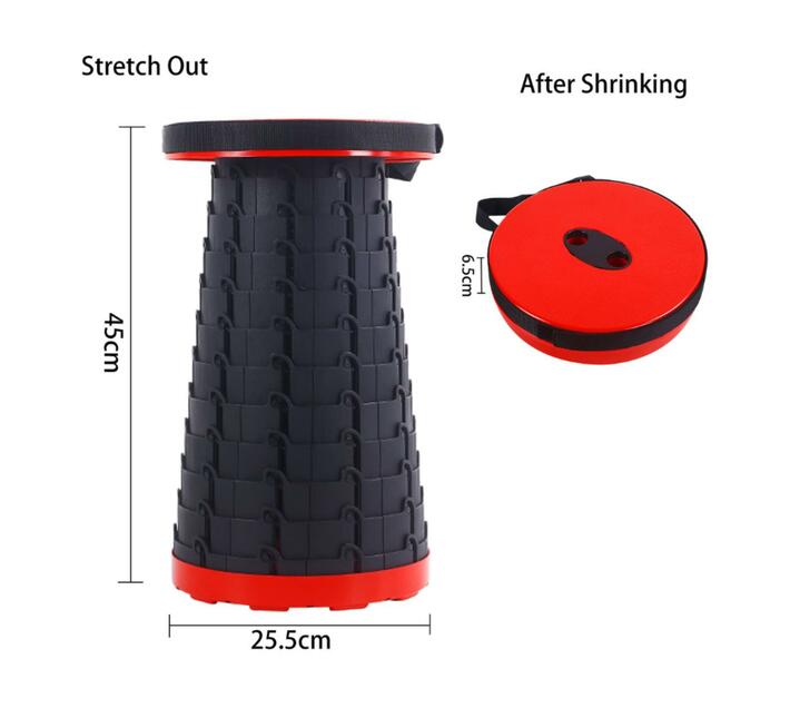 Portable Telescoping Stool Folding Camping Seat for Fishing Hiking