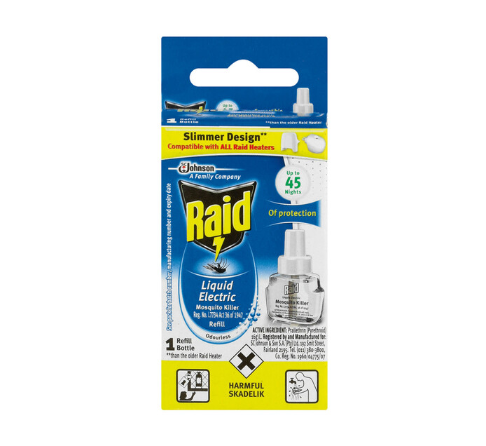 Raid Electric Insect Killer Refill (1 x 33ml) Electronic Repellent Aerosols Aerosols