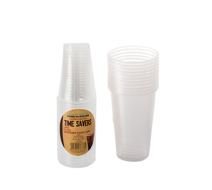 Picnic Cups Plastic 24 Piece Disposable 200ml Makro