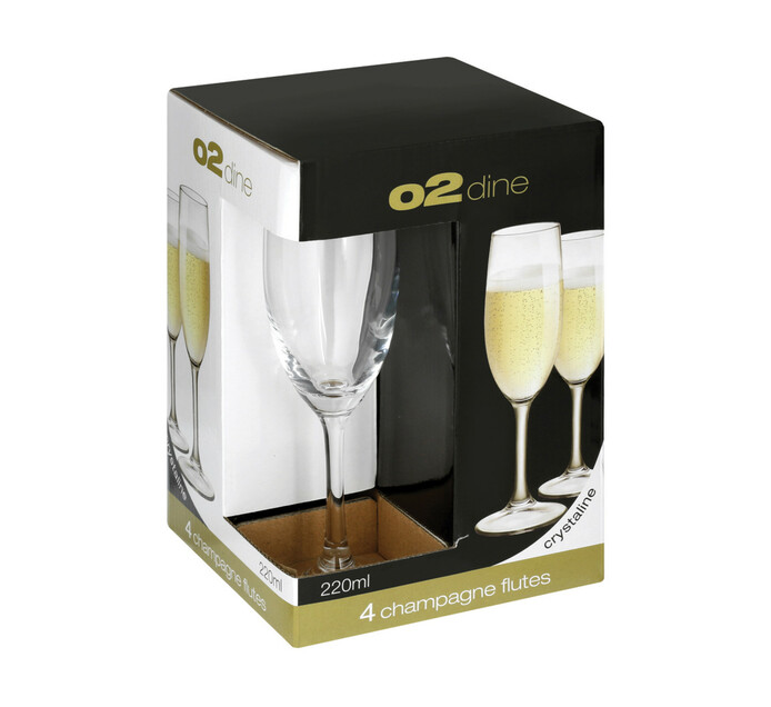 O2 Dine 220ml Champagne Flute Glass Makro