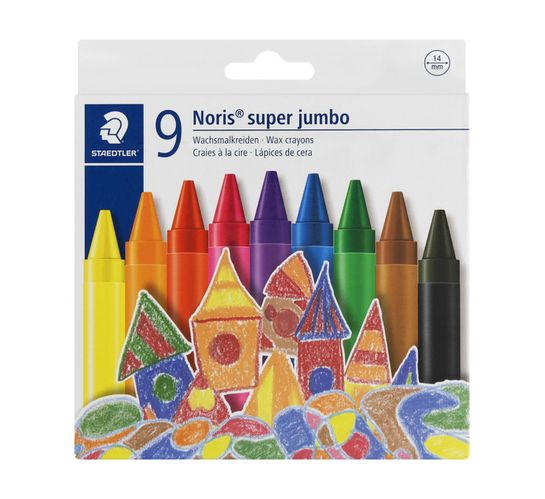 Staedtler Super Jumbo Wax Crayons 9-Pack Assorted 