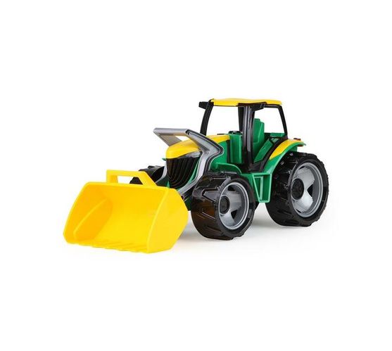 LENA Toy Tractor with Front Loader XL GIGA TRUCK Green/Yellow 62cm