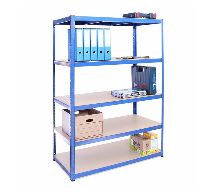GRack 5 Tier Shelf Steel Blue Shelving Galvanised & Painted