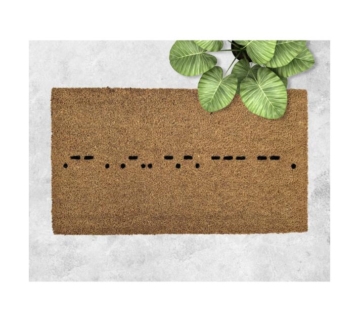 Matnifique Coir Design Doormat Morse Code 700 x 400 x 14mm